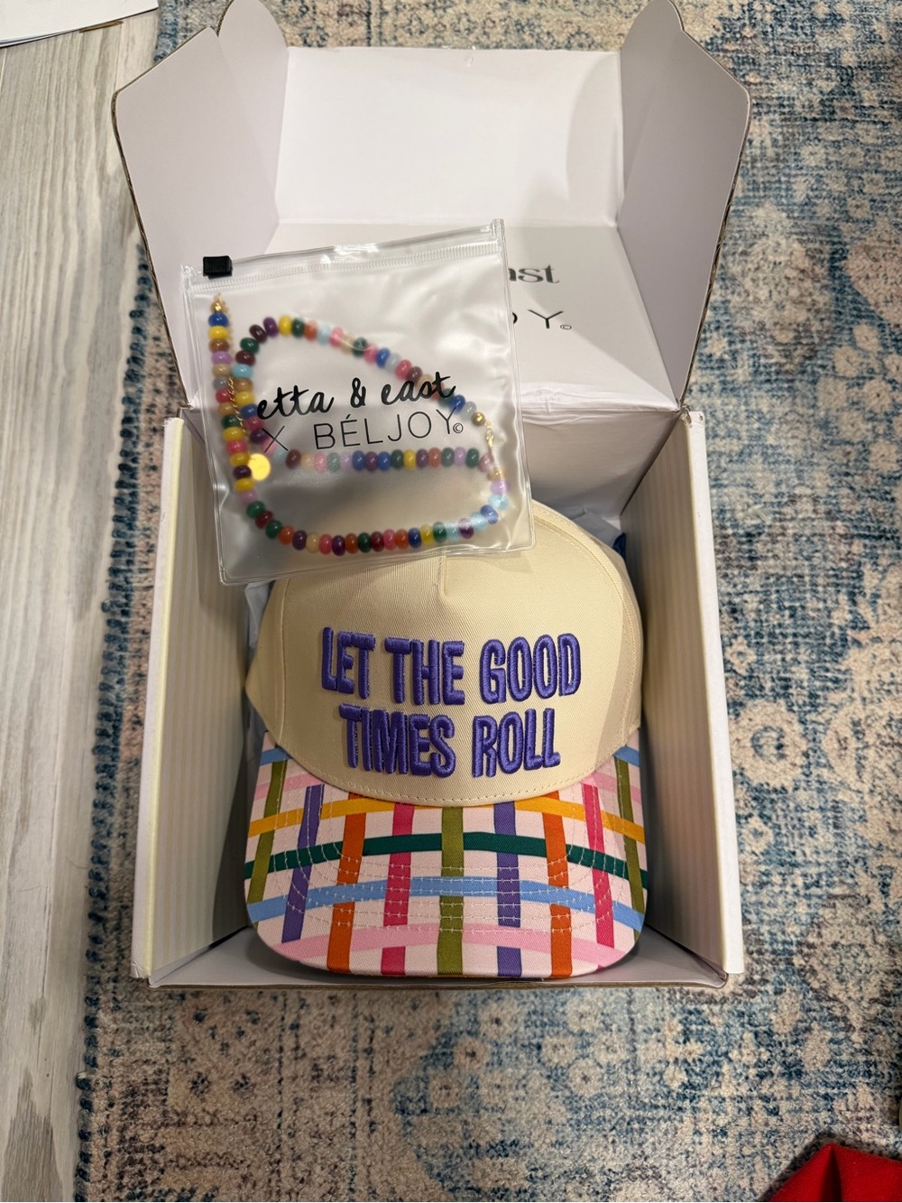 Etta & East X Béljoy Gold Star Club hat and necklace